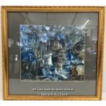 FRAMED ABSTRCT PAINTING SIGNED IAN MCLEOD 94, ACRILIC, 58 X 54.5CM