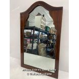 ANTIQUE MAHOGONY MIRROR 46 X 74CM