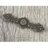 *1850'S VICTORIAN HALLMARKED 15CT 625 GOLD BAR BROOCH 2.9G SCRAP OR USE