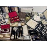 *JOB LOT OF 25 BOXED VINTAGE CUTLERY SETS