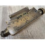 *ANTIQUE BRASS GUN CLINOMETER NO. 1027. DATED 1906