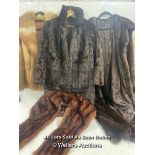 *COLLECTION OF 3X ASSORTED FUR COATS AND ONE FUR SHAWL
