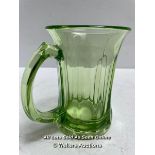 *URANIUM GREEN GLASS TANKARD UV REACTIVE