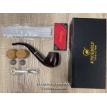 *JOYOLDELF WOODEN TOBACCO SMOKING PIPE, PEAR WOOD PIPE WITH PIPE CLEANERS, 9 MM