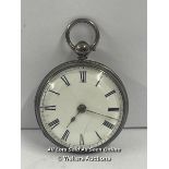 A SMALL SILVER CASED POCKET WATCH BY BARFOOT OF 48 NORTH STREET LONDON. NO. 1578. 3.5CM DIAMETER,