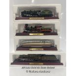 FOUR COLLECTABLE MODEL LOCOMITIVES INCLUDING SCHOOLS CLASS 220 SR, THE GENERAL, HENSCHEL WEGMAN 4-