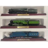 THREE COLLECTABLE MODEL LOCOMITIVES INCLUDING 9 F EVENING STAR, LNER FLYING SCOTSMAN AND A4 CLASS