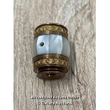 *19TH CENTURY MOTHER OF PEARL AND ORMOLU 2 DRAW MONOCULAR SPYGLASS