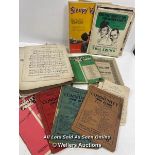 QUANTITY OF 1930'S - 1940'S SHEET MUSIC INCLUDING EIGHT COMMUNITY SONG BOOKS