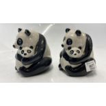 PAIR OF WADE PANDA BEAR MONEY BOXES