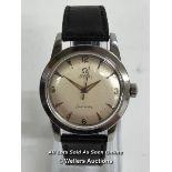 OMEGA SEAMASTER CALATRAVA 2577 WRISTWATCH, C.1950'S, BUMPER MOVEMENT OMEGA CAL 351, SILVER SIGNED