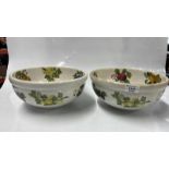 TWO PORTMEIRION POMONA LARGE BOWLS