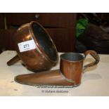 COPPER FUNNEL AND SLIPPER