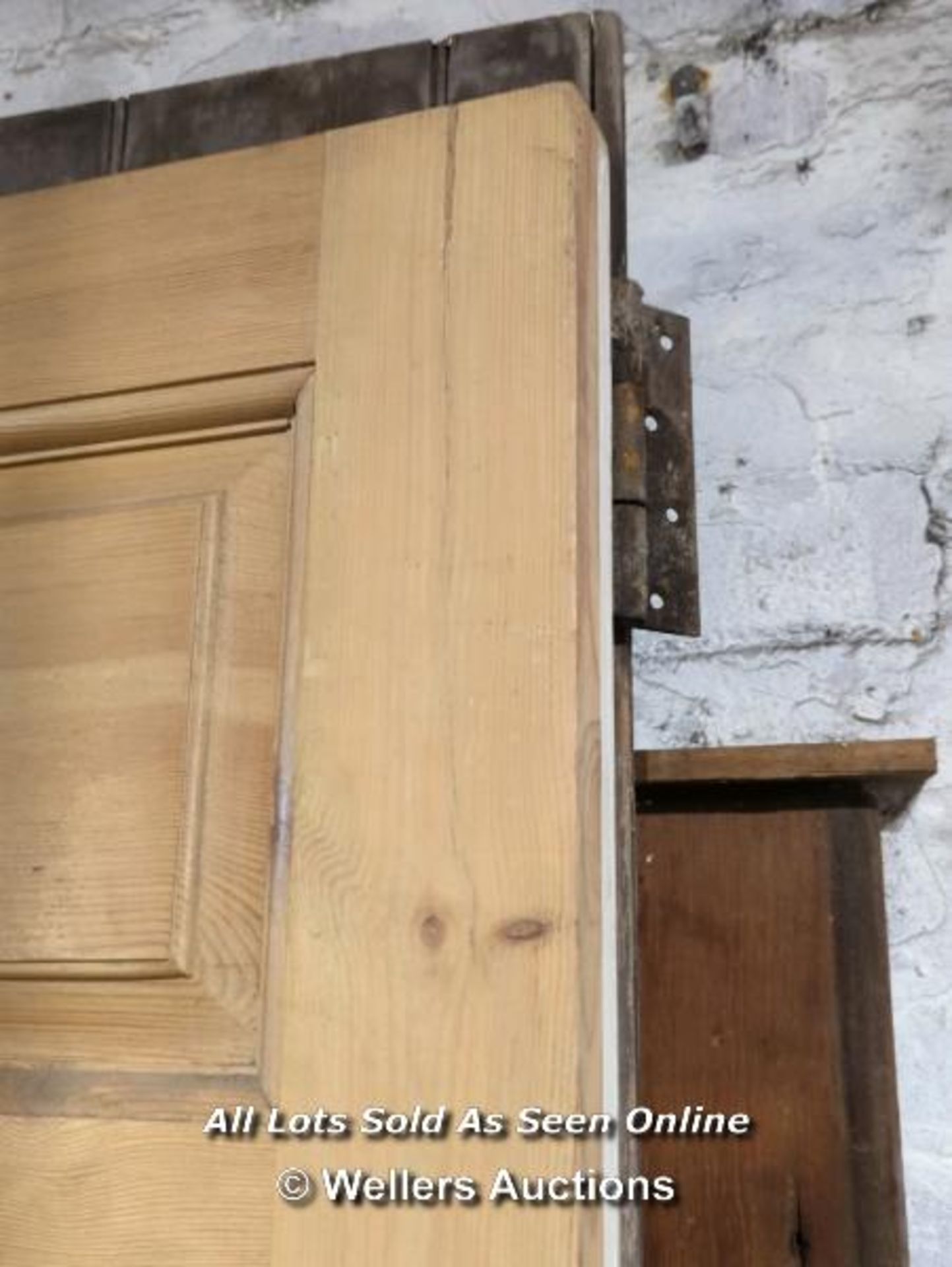 GEORGIAN STYLE PINE SIX PANEL DOOR - 79.5" H X 34" W - Image 2 of 3