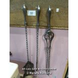 SET OF GOOD QUALITY STEEL FIRE IRONS