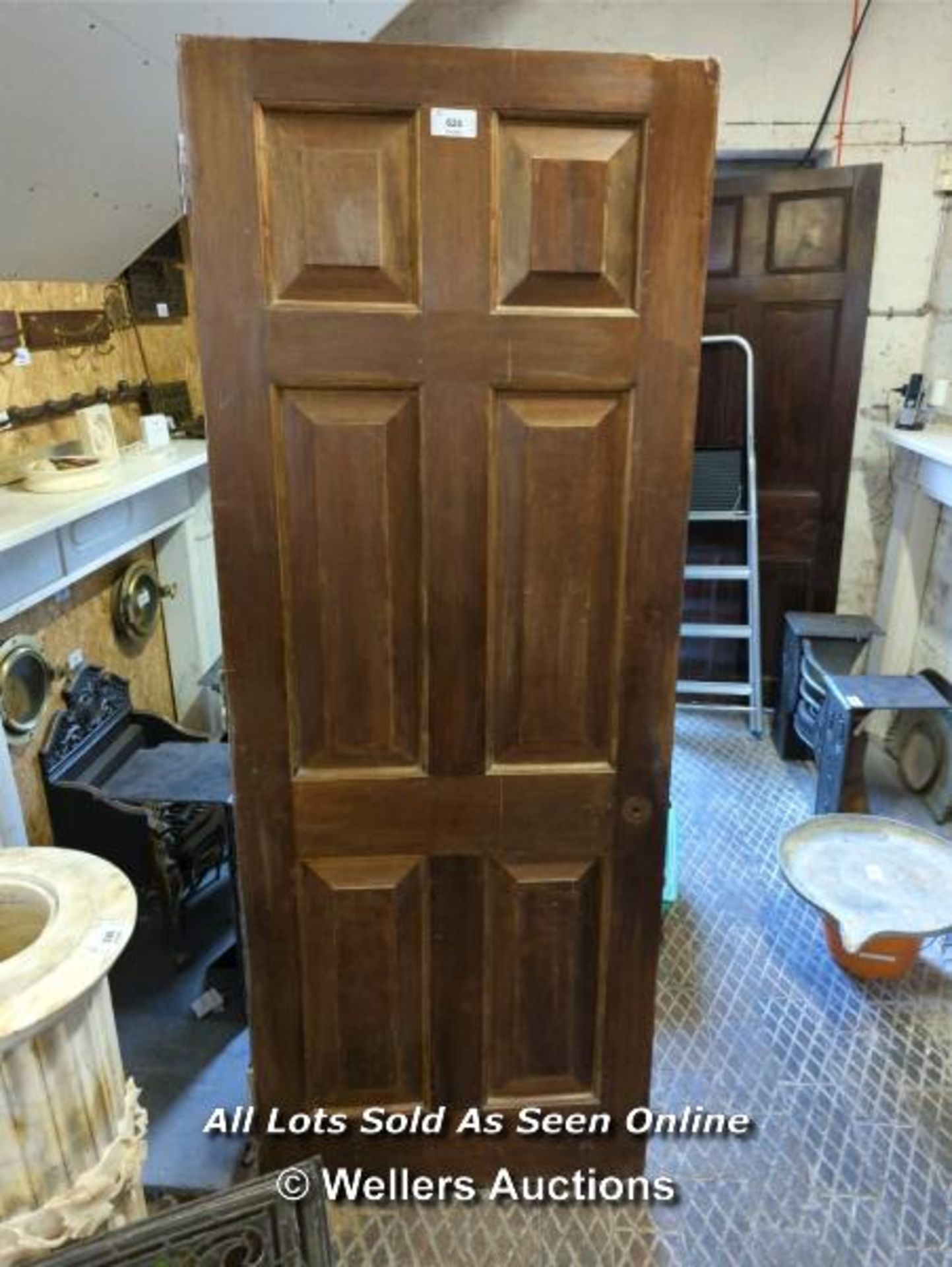 MAHOGANY SIX PANEL DOOR - 78" H X 30"