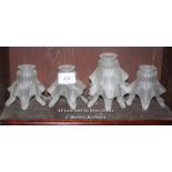 SET OF FIVE ARTS AND CRAFTS LIGHT SHADES