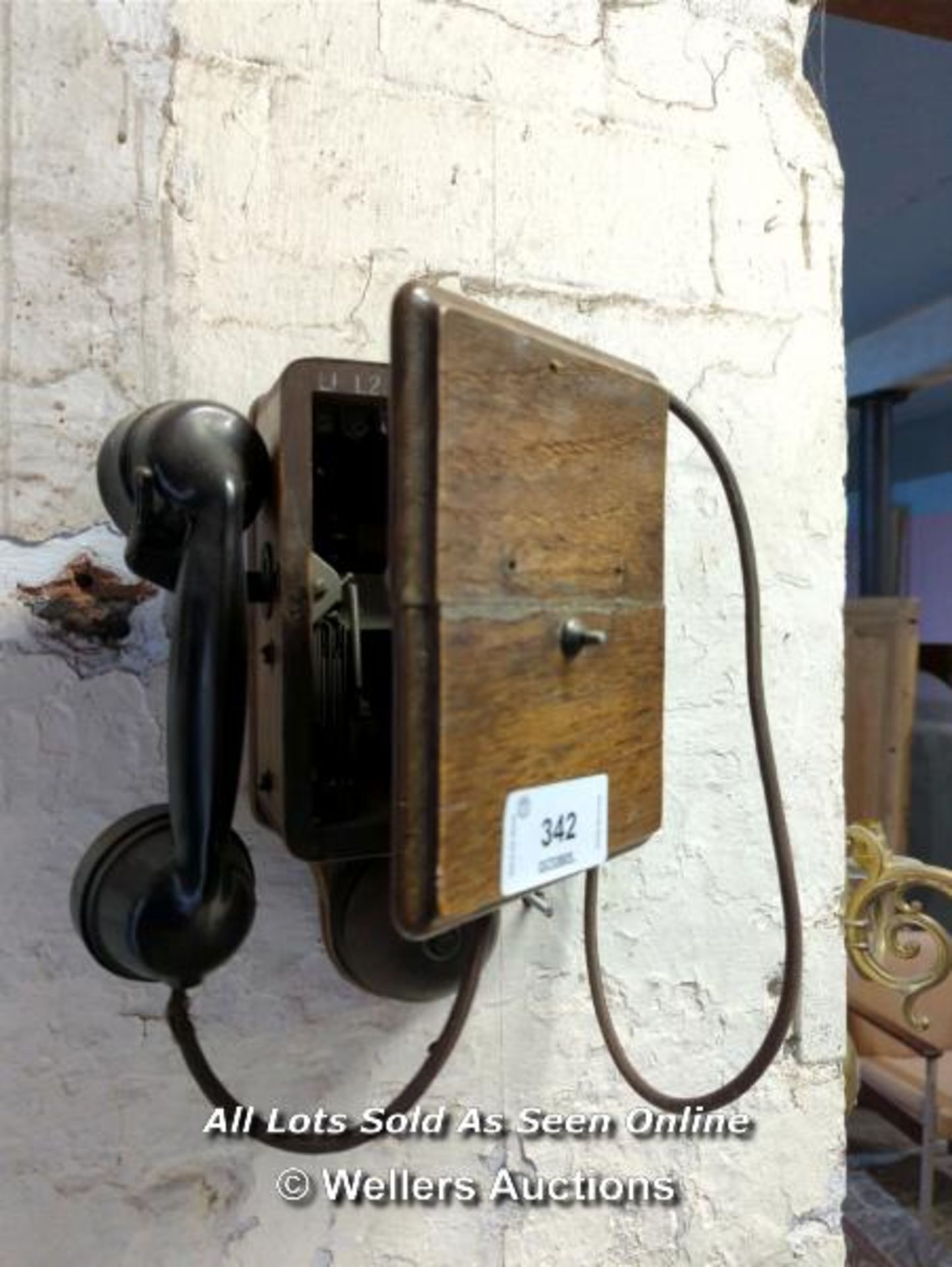 1930'S WALL MOUNTED TELEPHONE BOX