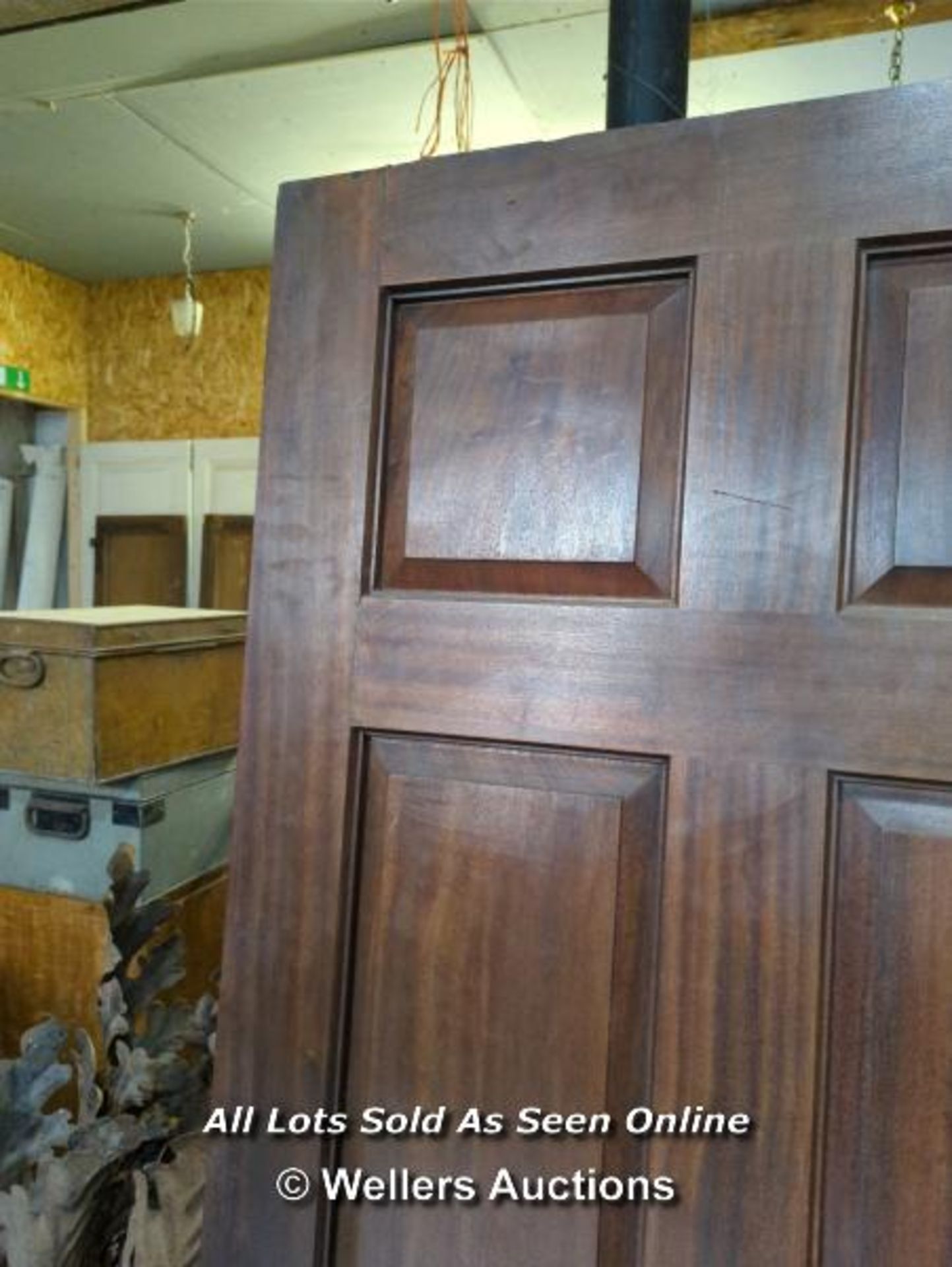 MAHOGANY SIX PANEL DOOR - 79" H X 33" W - Image 2 of 3