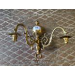 SET OF SEVEN MATCHING PERIOD BRASS WALL LIGHTS