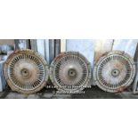 SET OF THREE CAST IRON CEILING ROSES - 35" DIA