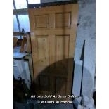 GEORGIAN STYLE PINE SIX PANEL DOOR - 79.5" H X 34" W