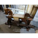 CHILDS WOODEN ROCKING HORSE - 2' H X 4' W