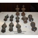 VARIOUS CAST IRON FINIALS