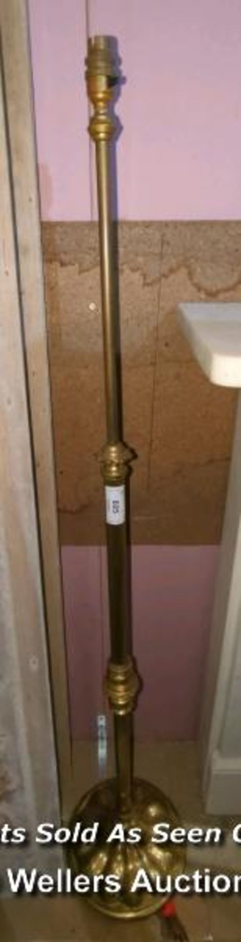 VICTORIAN BRASS STANDARD LAMP - 58"