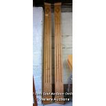 PAIR OF PINE PALISTAS, LATE VICTORIAN - 90" L X 7" W