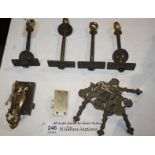 ASSORTED LOCKS AND OTHER BRASS FITTINGS