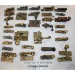 GOOD ASSORTMENT OF BRASS SASH CATCHES