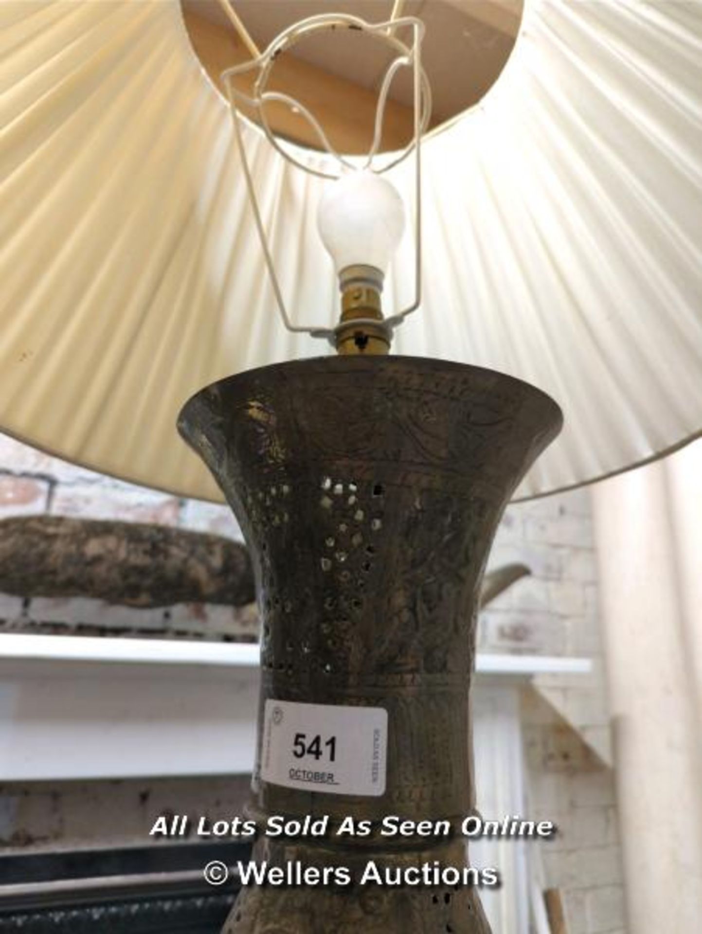 BRASS STANDARD LAMP - 67" H - Image 3 of 4