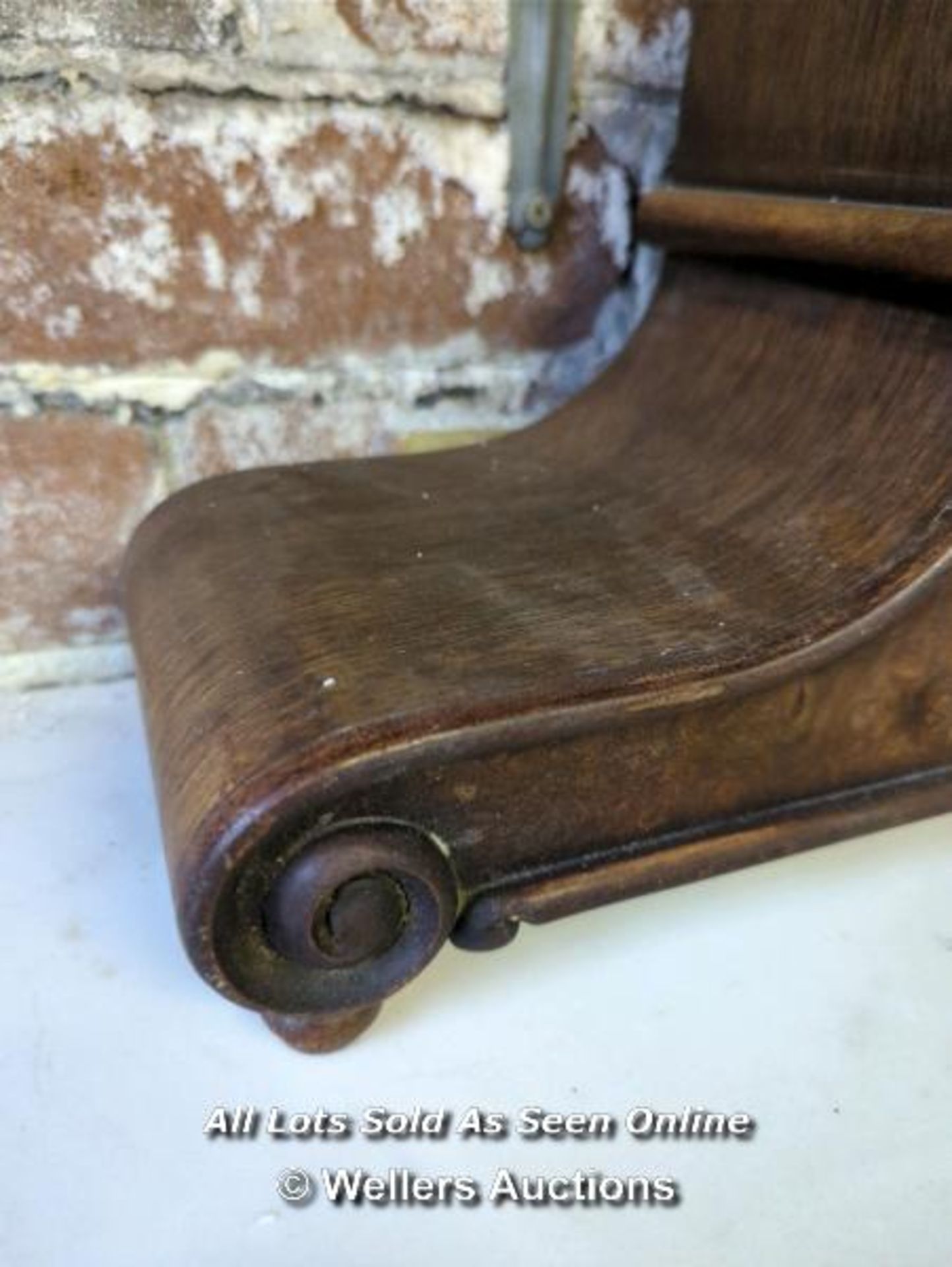 NAPOLEON MAHOGANY HAT MANTLE CLOCK - 20" W X 10" H X 6" D - Image 3 of 4