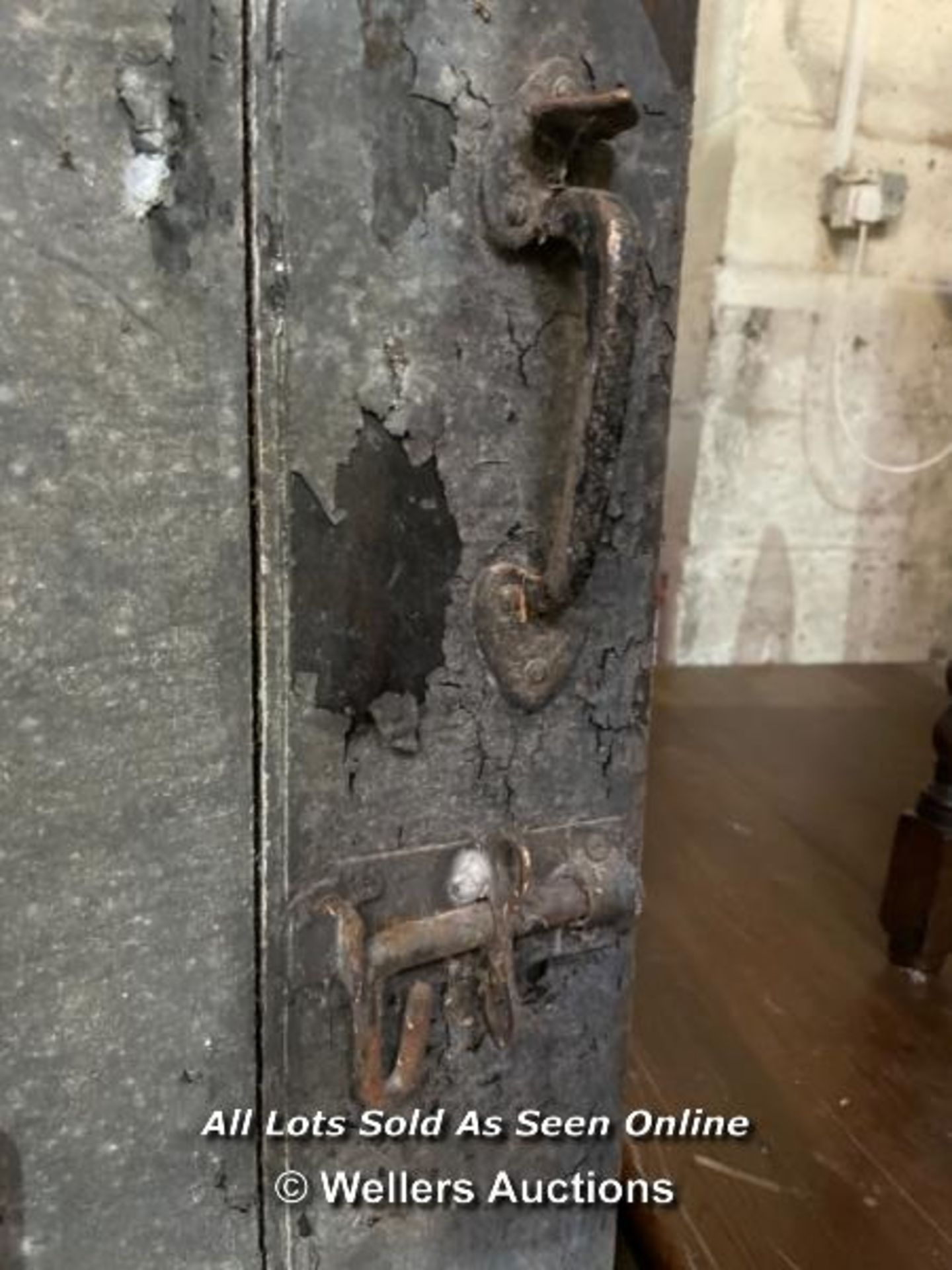 18TH CENTURY OAK TONGUE AND GROVE DOOR - 76" H X 32" W - Image 2 of 2