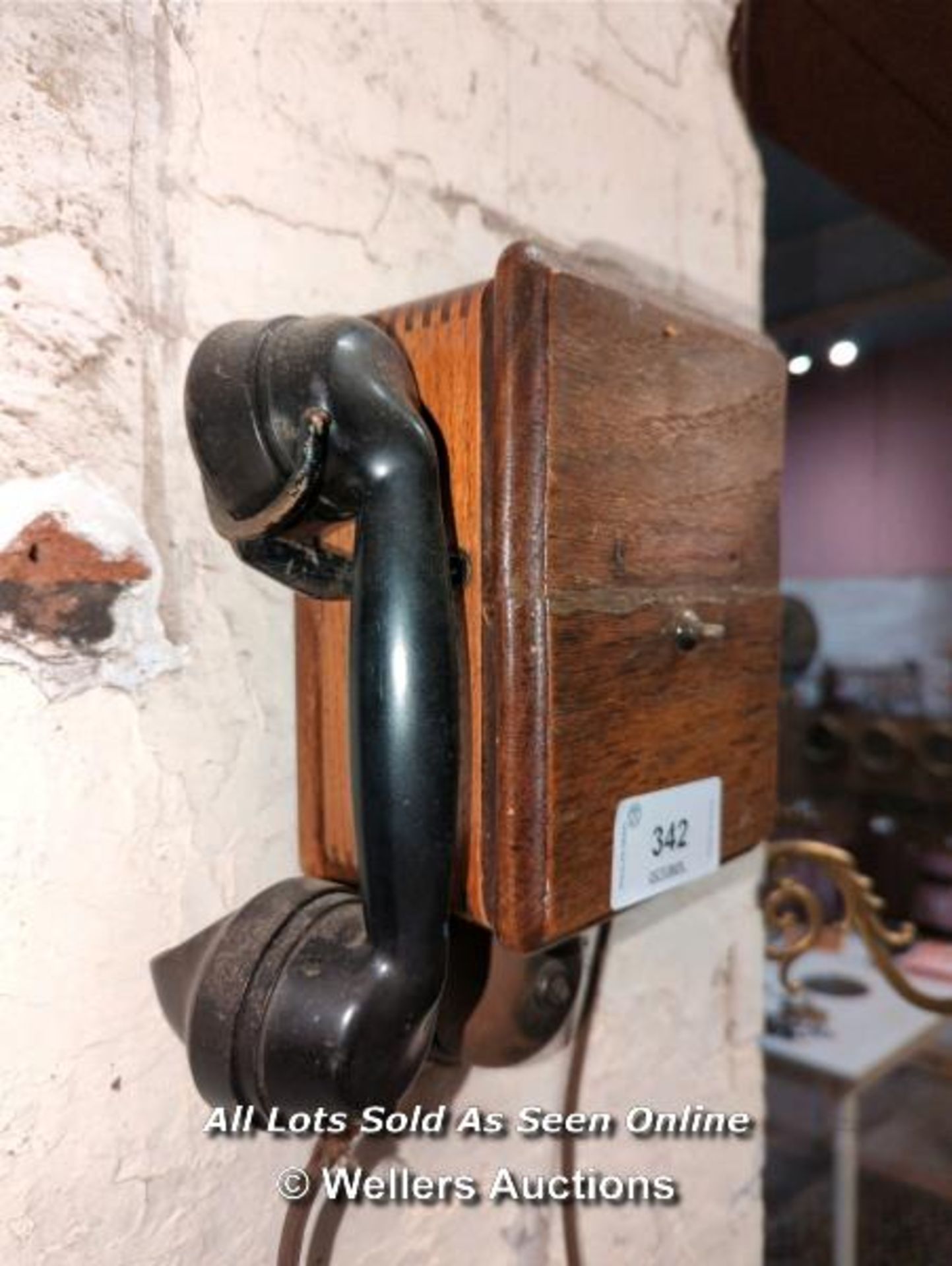 1930'S WALL MOUNTED TELEPHONE BOX - Image 5 of 8