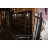 MAHOGANY GLAZED MUSEUM CABINET WITH FOUR SHELVES