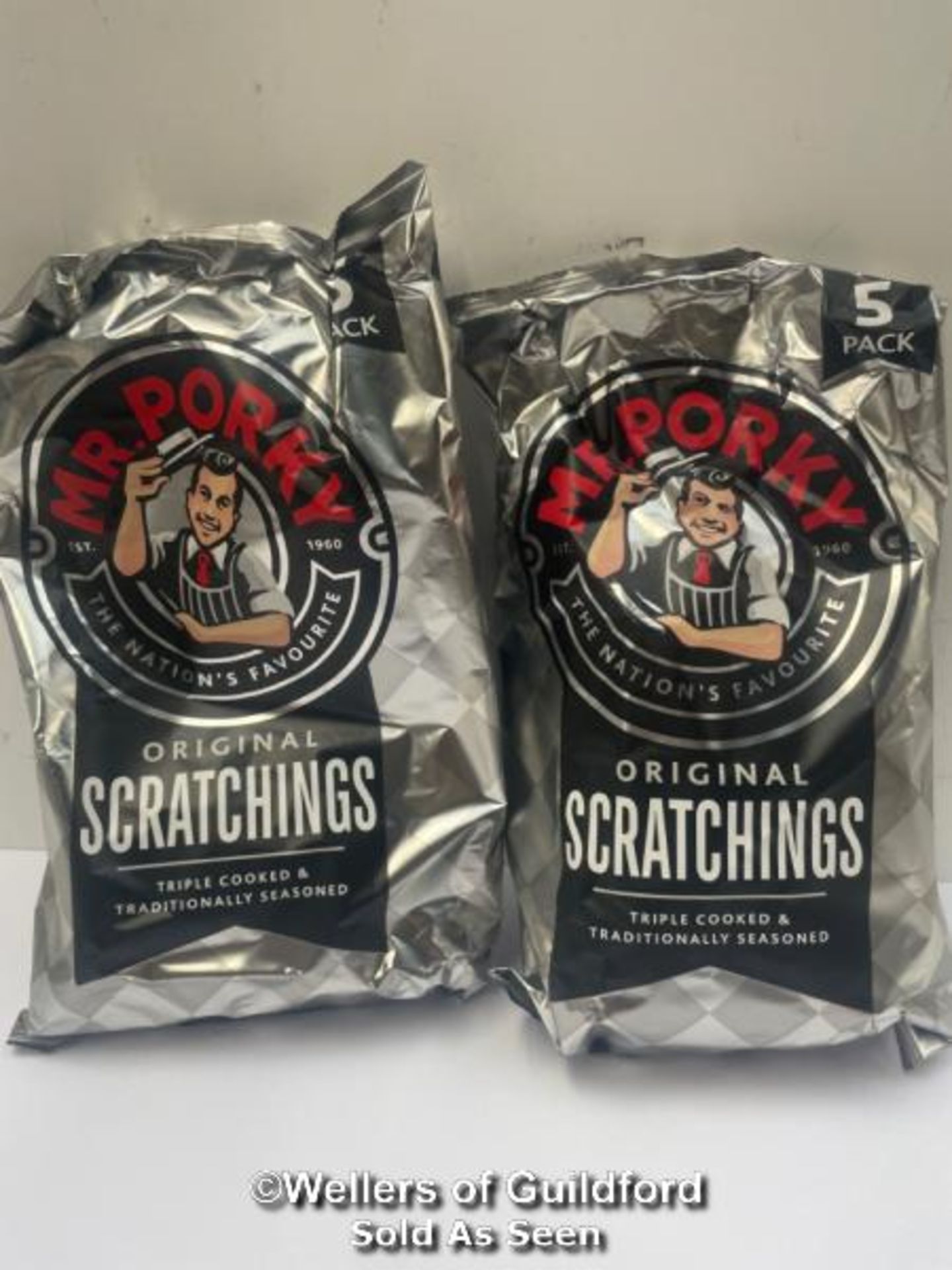 *MR. PORKY ORIGINAL PORK SCRATCHINGS 10 BAGS PUB SNACKS / NEW