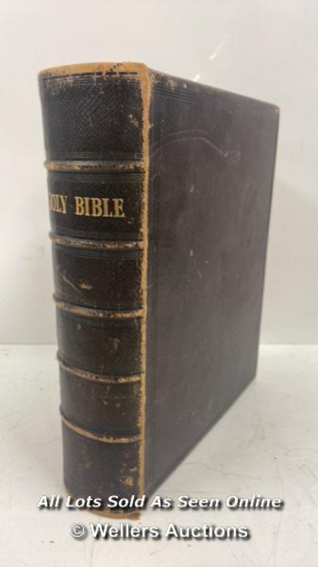 LARGE OXFORD UNIVERSITY PRESS HOLY BIBLE WITH HAND WRITTEN INSCRIPTION DATED 1853