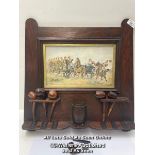 *VINTAGE SMOKING PIPE RACK WITH PRINT BY HARRY PAYNE