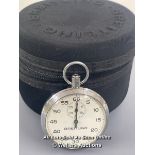 BREITLING POCKET WATCH 5CM DIAMETER, AS FOUND WITH CASE