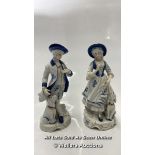 PAIR OF LEONARDO COLLECTION BLUE AND WHITE FIGURINES