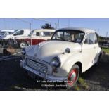 MORRIS MINOR 1000, REG: 16037 (GUERNSEY IMPORT - WILL REQUIRE RE-REGISTRATION IN ENGLAND),