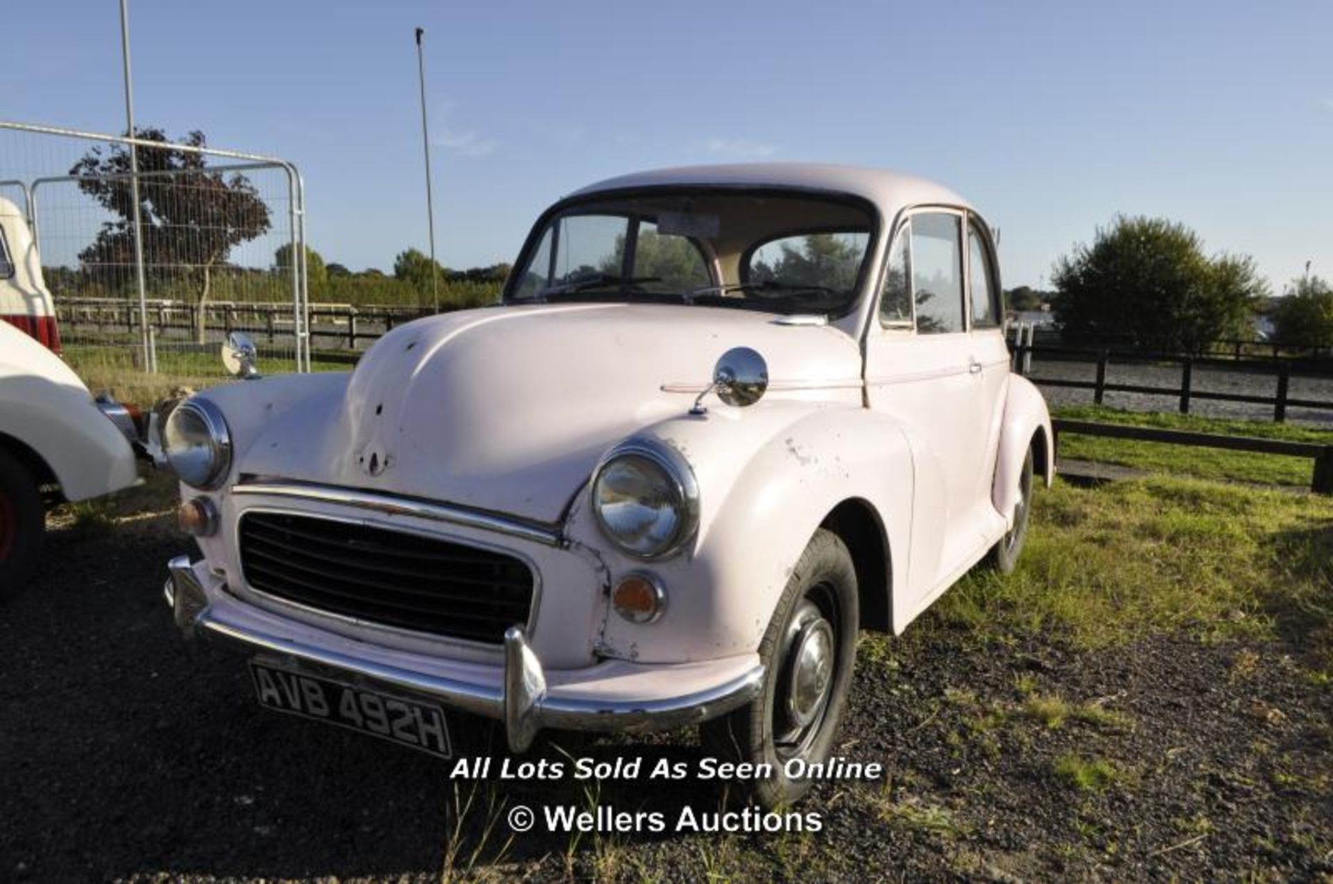 MORRIS MINOR 2 DOOR SALOON, REG: AVB 492H, VIN: MA2S5-1252570N, ENGINE NO: 10MEUH-8627, PETROL,