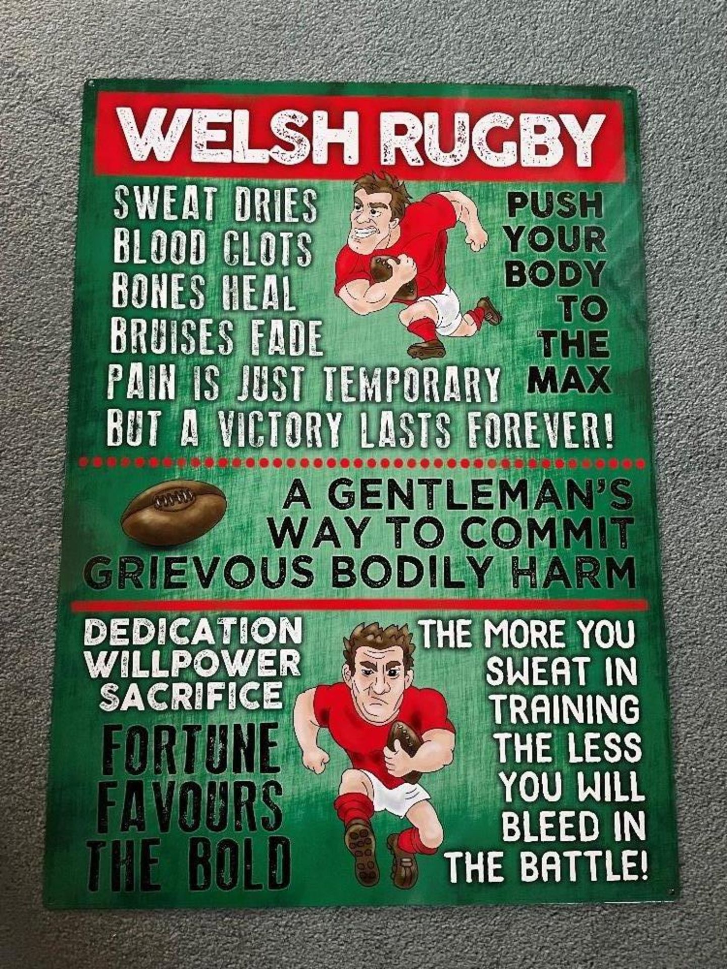 WELSH RUGBY TIN SIGN