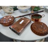 COPPER WARMING PAN, COPPER PLANTER ETC