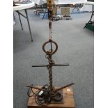LARGE METAL ANCHOR TABLE LAMP