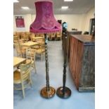 2 WOODEN STANDARD LAMPS