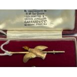 15CT YELLOW & ROSE GOLD GROUSE BROOCH