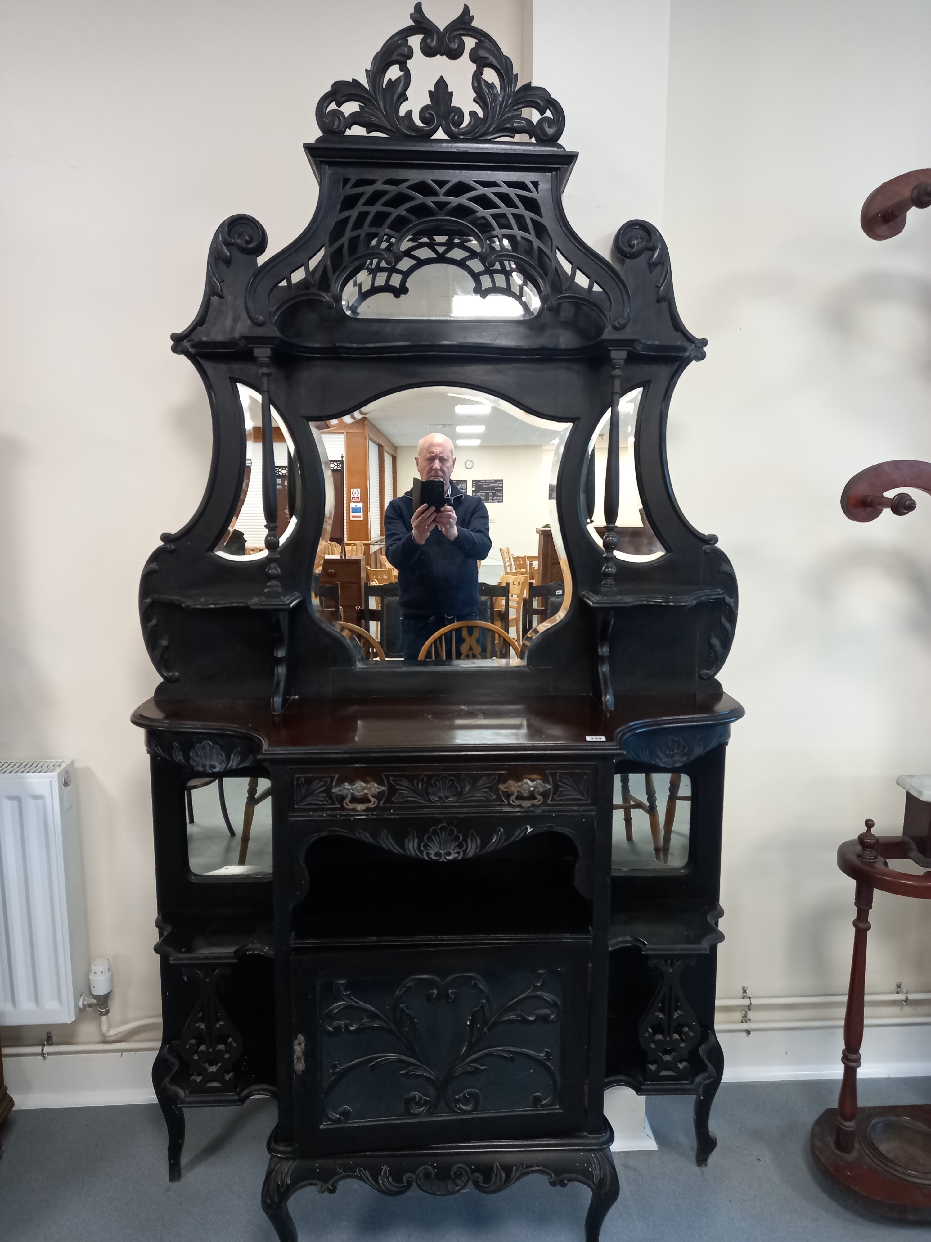 LATE 19 CENTURY MIRROR BACKED CHIFFONIER